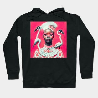 [AI Art] Surrounded by Flamingos Bauhaus Art Style Hoodie